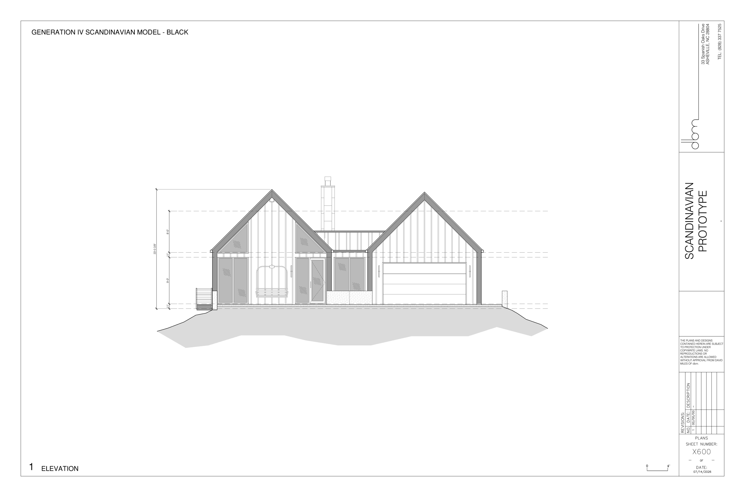Exterior elevation of the Cortina residence prototype