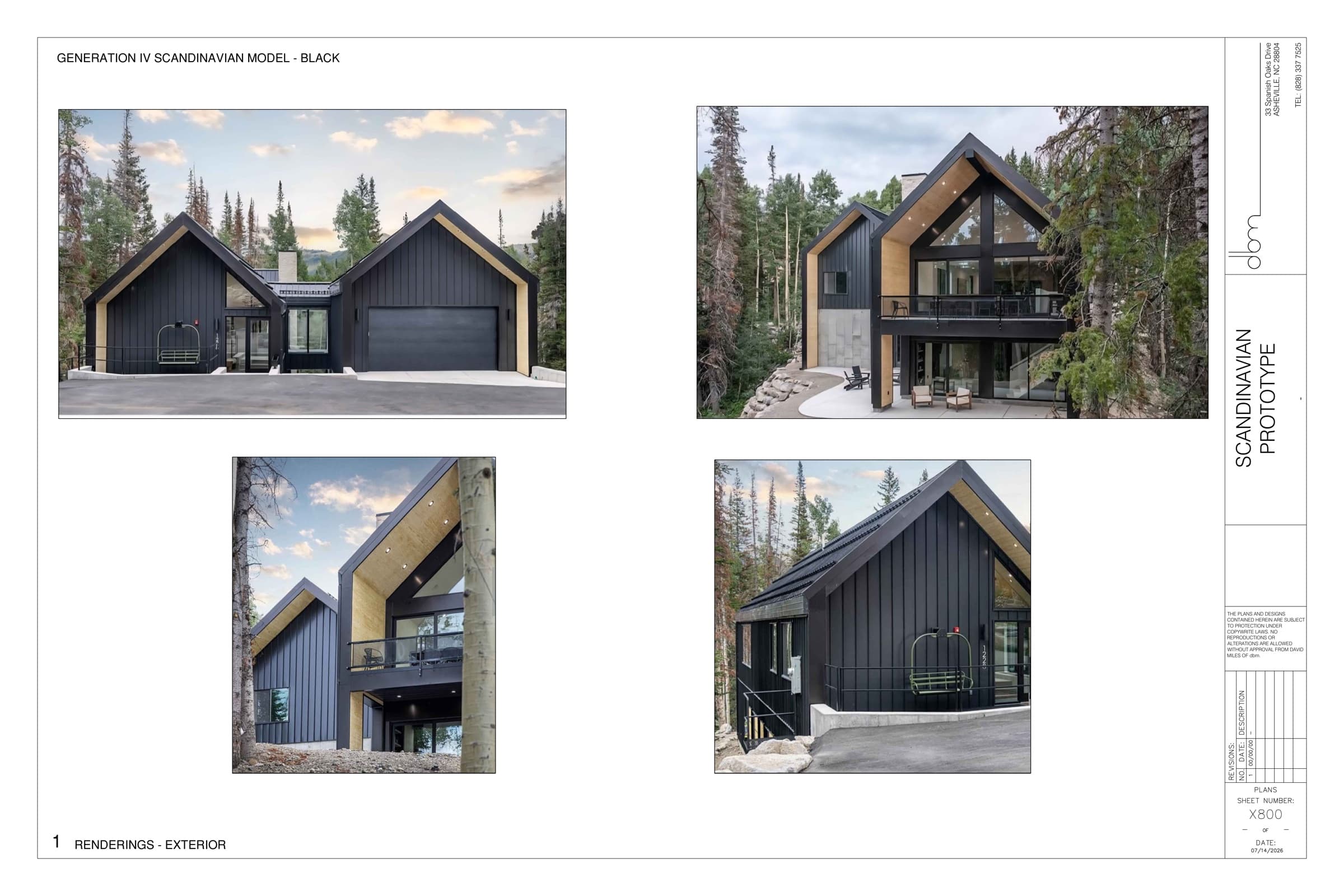 Exterior renderings of the Cortina residence prototype